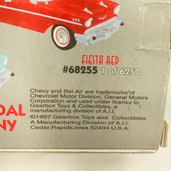 Gearbox 1997 Vintage 1957 Chevy Bel Air Convertible Serial #03687 Pedal Car New - Picture 6 of 10